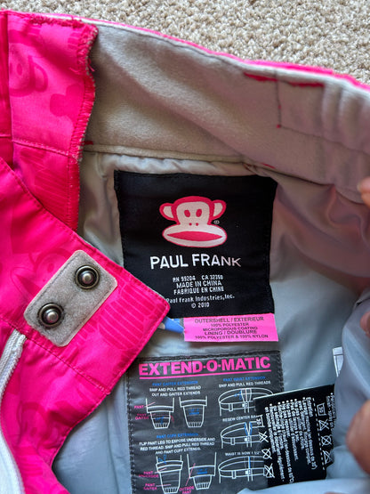 deep pink Paul Frank girls' snow pants size 26