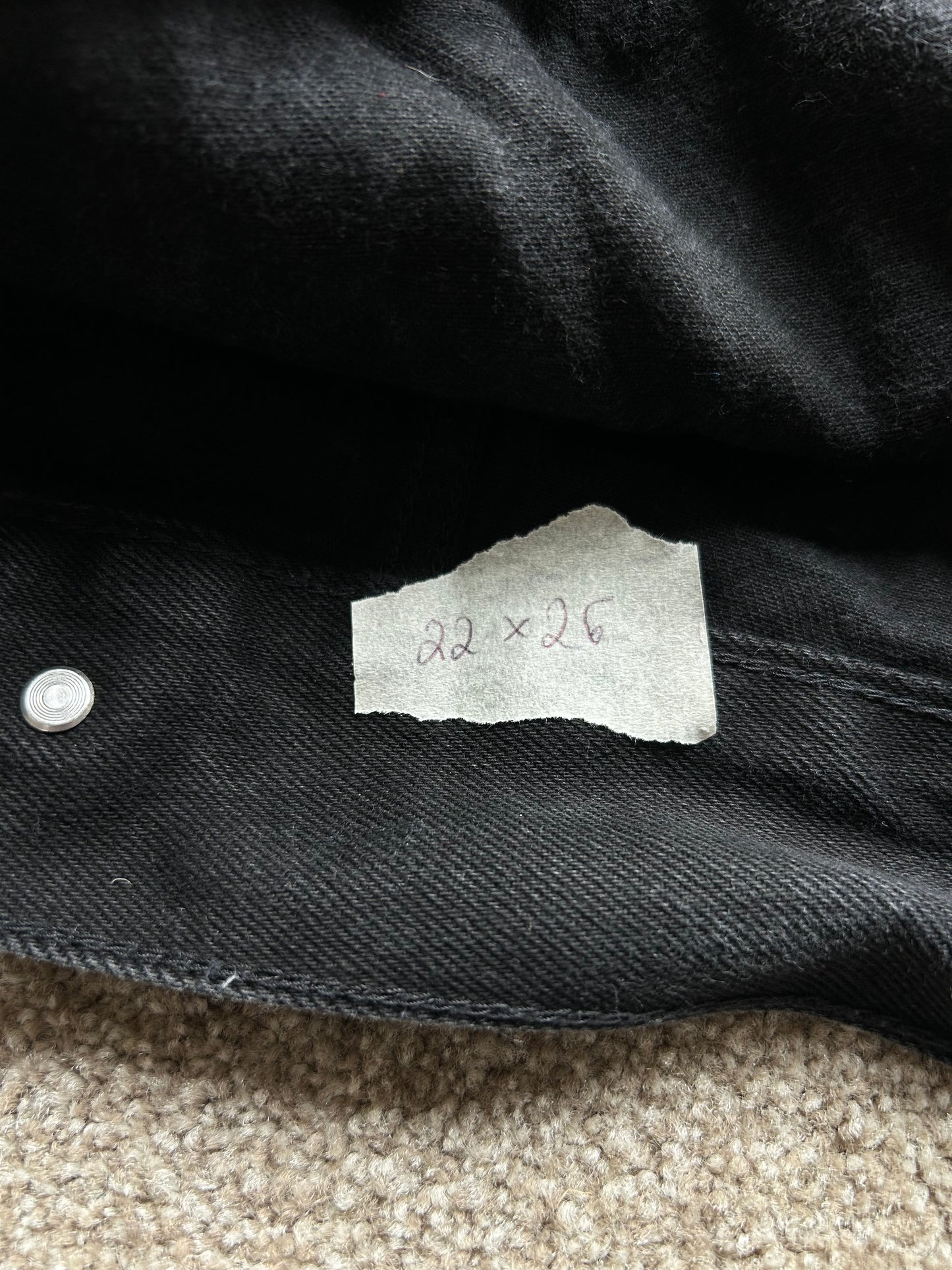 Weekday Relaxed Fit Denim Jacket Black Large