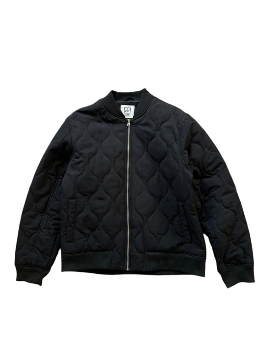 Absent black quilted bomber jacket XL