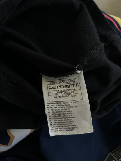 black Carhartt WIP Archive Girl short-sleeve t-shirt featuring a vintage photographic chest print. Large