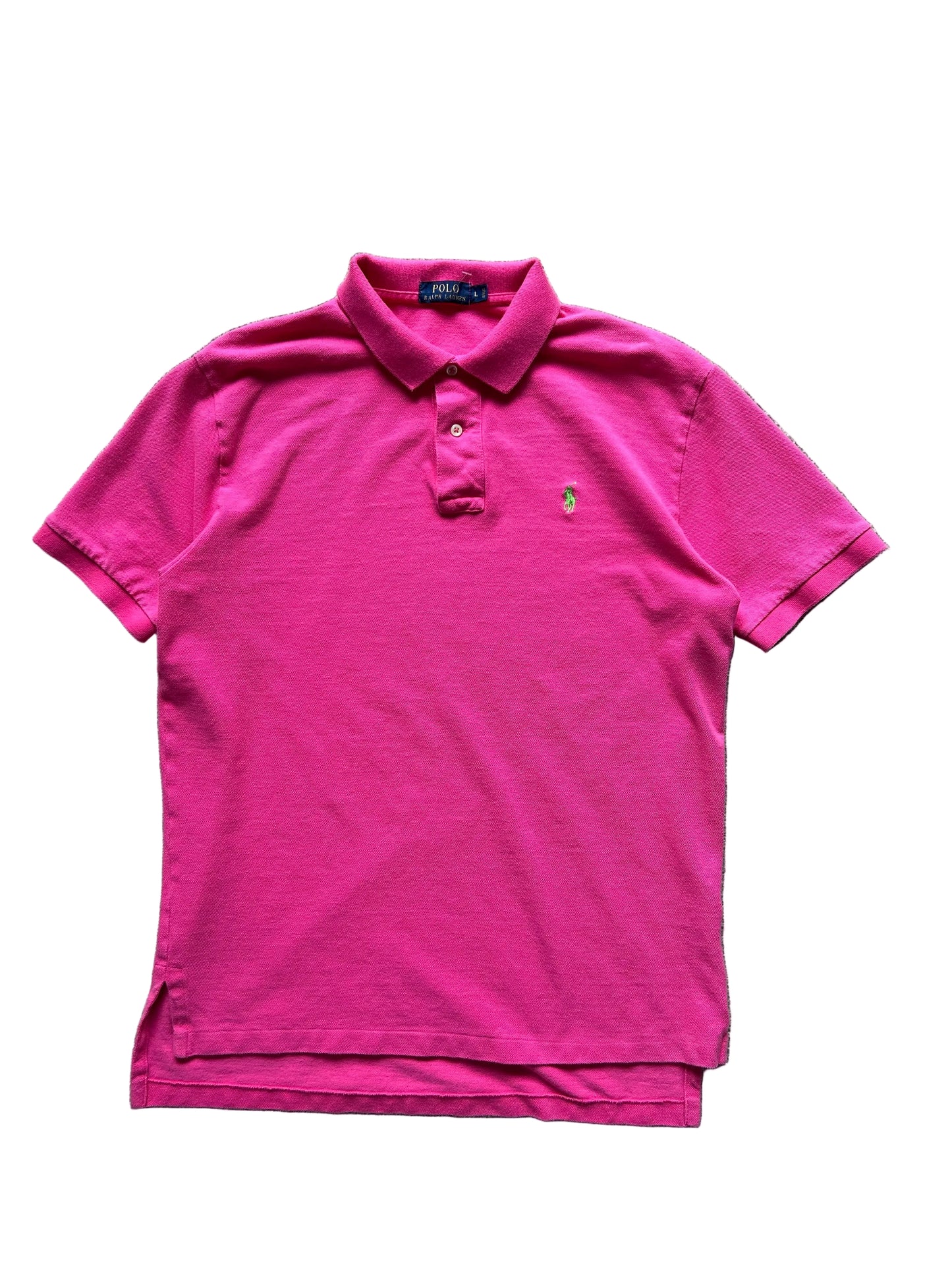 Polo Ralph Lauren men's cotton piqué polo shirt in a pink color Large