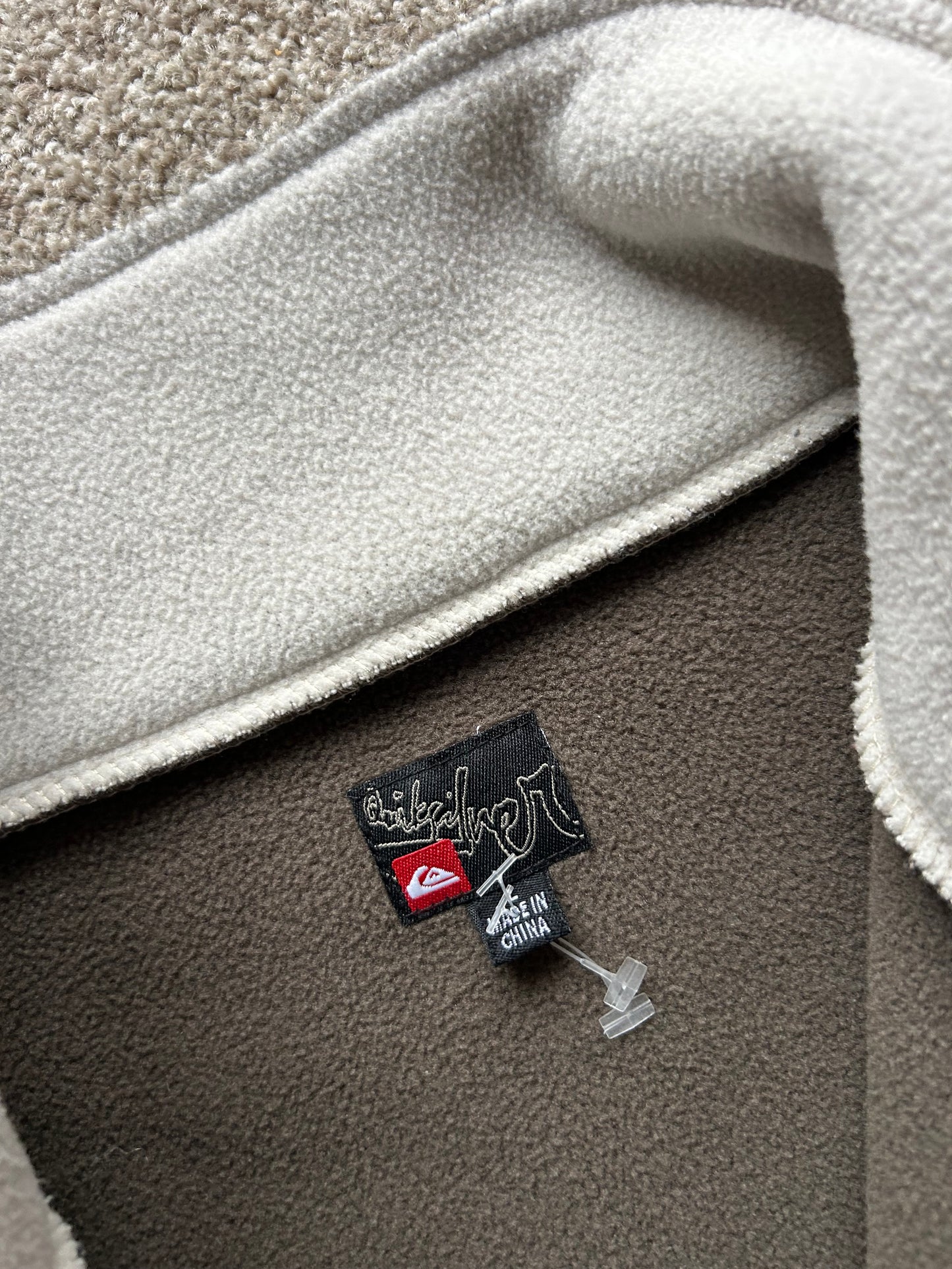 Y2K Quiksilver Fleece Jacket XL Cream