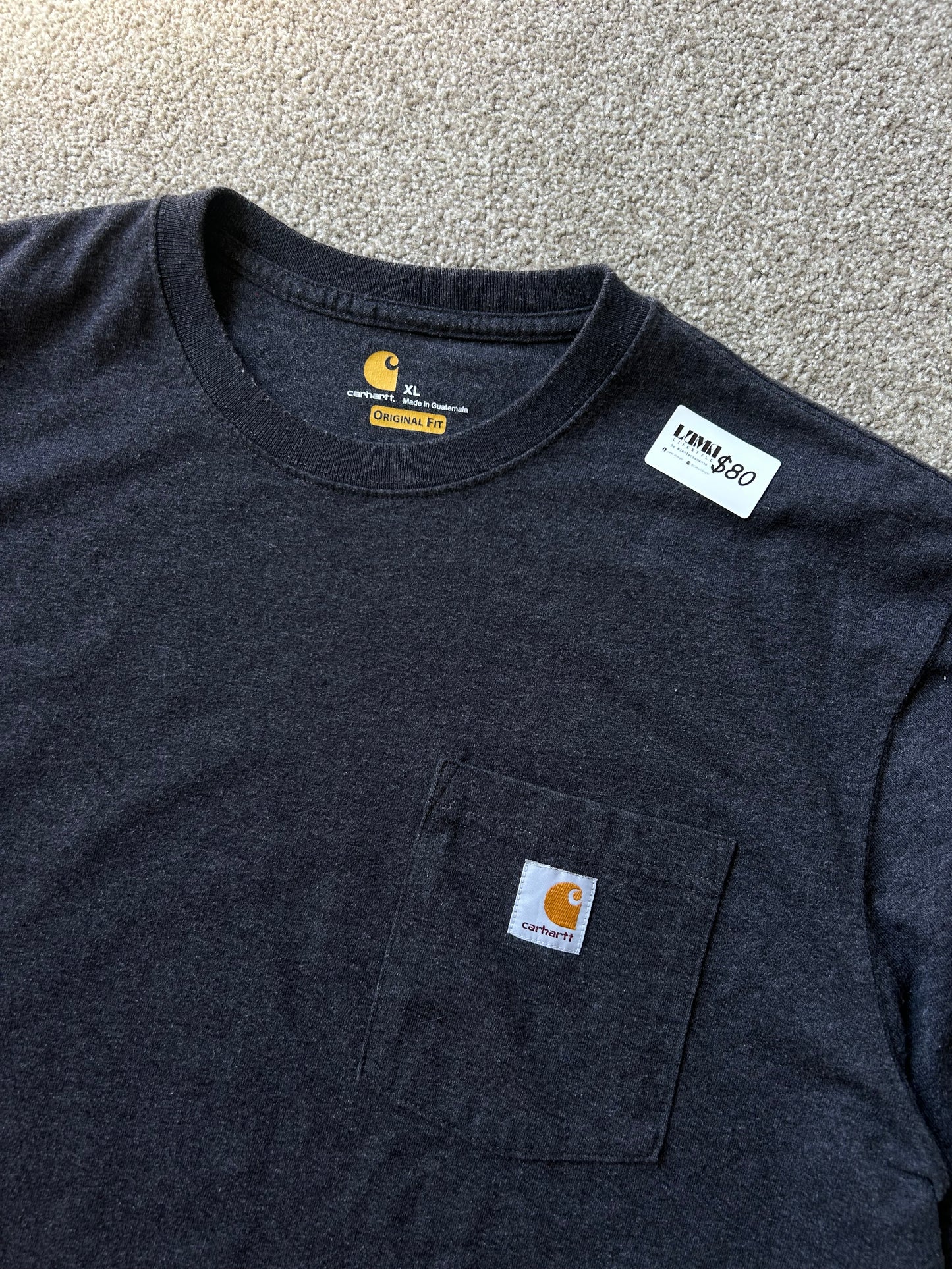 Carhartt K87 Grey XL Pocket Tee