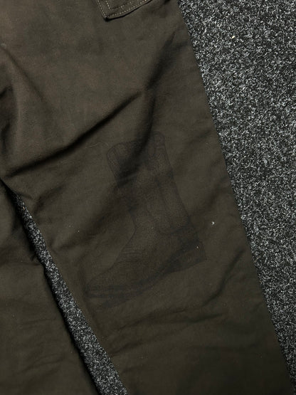 Carhartt Double Knee Dark Brown Custom Paint Pants size 38