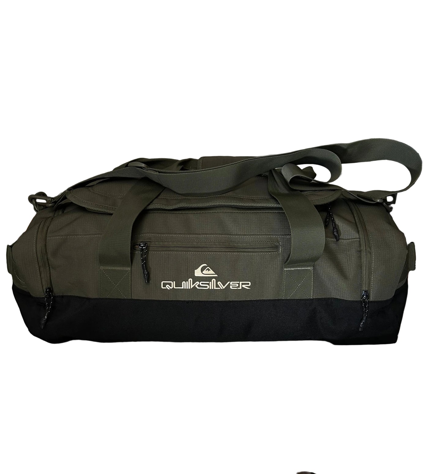 Quiksilver Men's Shelter Duffle Bag in Grape Leaf olive green and black