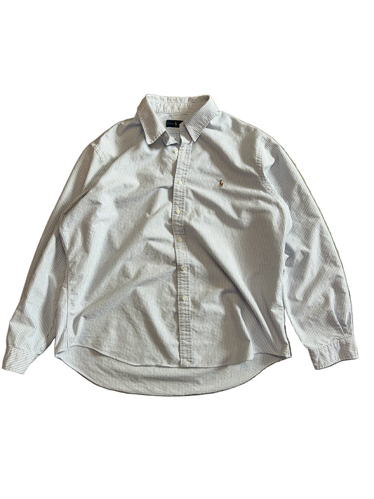 Polo Ralph Lauren striped Oxford shirt, crafted from premium cotton and featuring a classic button-down collar with an embroidered logo xXL