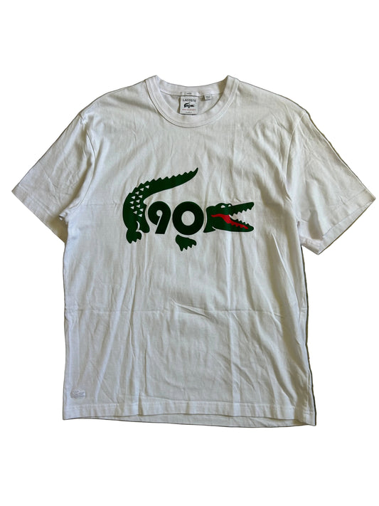 Lacoste 90th Anniversary Collector T-shirt, a limited edition piece designed to celebrate 90 years of the brand Large White