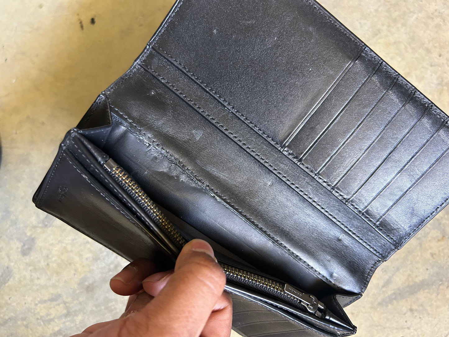 Coach Breast Pocket Wallet in Signature Crossgrain Leather, model number F75365 Black