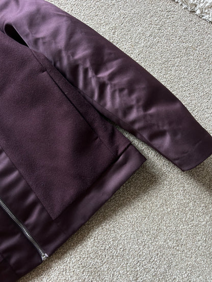 Cos Wool Jacket Coat Purple Medium