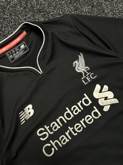 2016-17 Liverpool New Balance Away Shirt Black Small