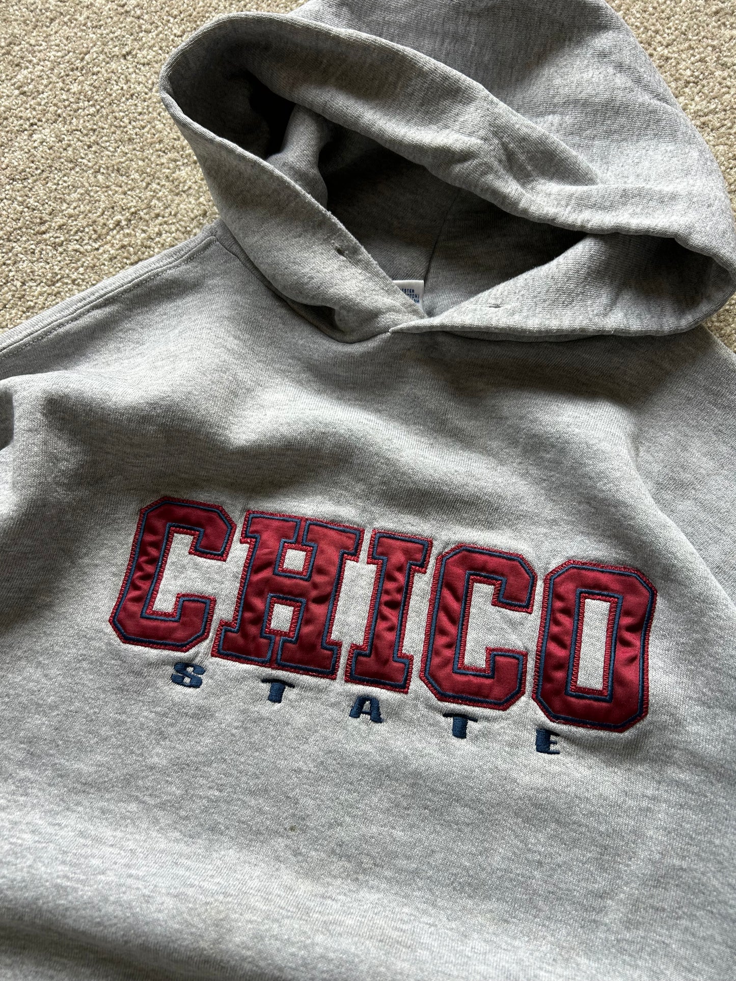Vintage Chico State Hoodie Sweater Grey XL