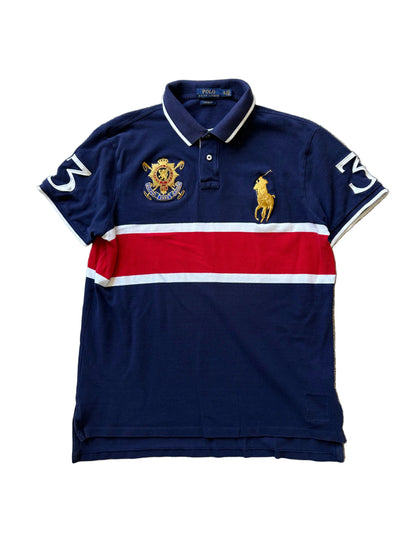 Y2K Polo Ralph Lauren navy and red polo shirt XL