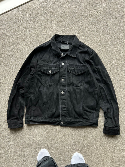 Weekday Relaxed Fit Denim Jacket Black Large