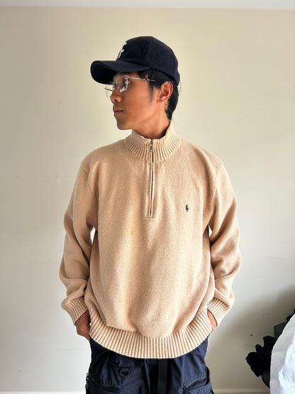 Ralph Lauren RL Quarter Zip size XXL Cream