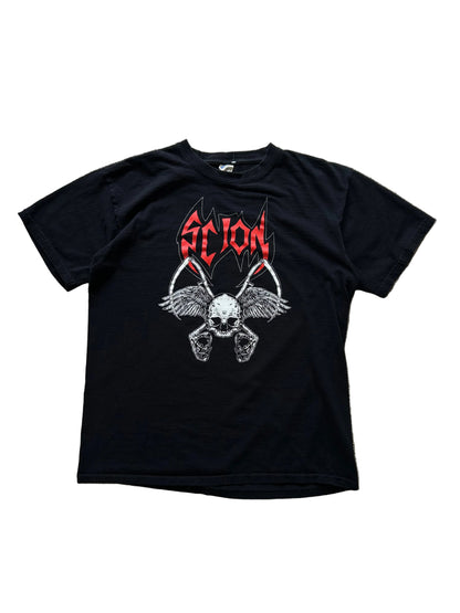 vintage black Scion heavy metal band t-shirt Large Anvil Tag