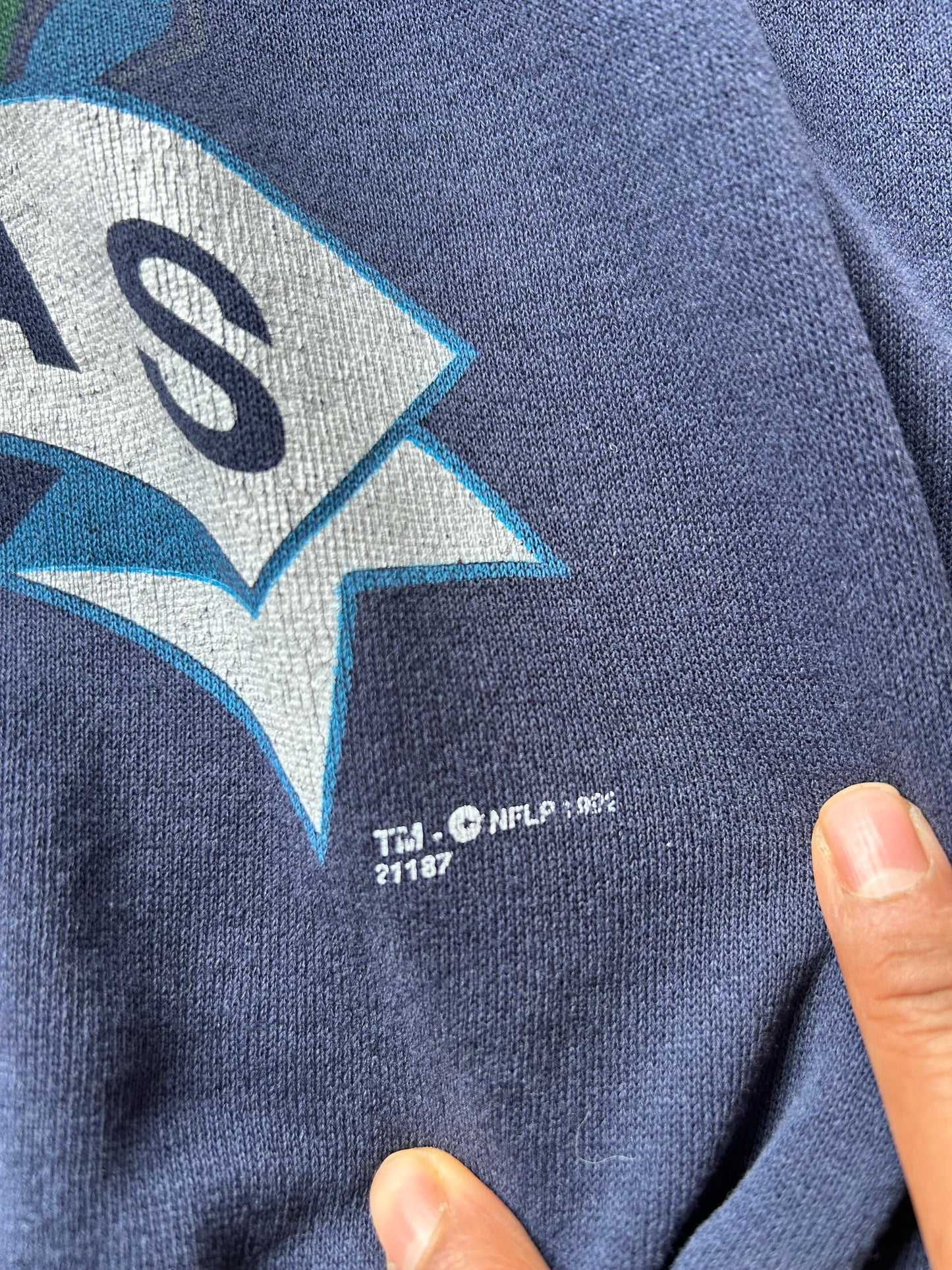 vintage 1990s Signal Sport Dallas Cowboys NFL graphic sweatshirt Navy Large