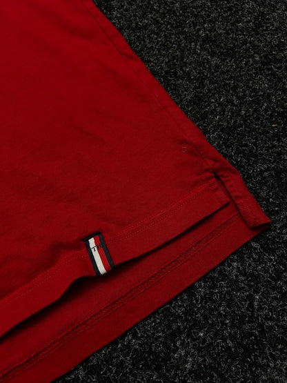 TOMMY HILFIGER 
ICON ORGANIC COTTON T-SHIRT Large Slim Fit Red