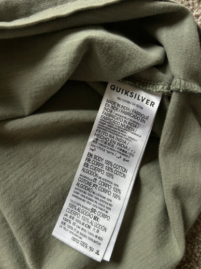 Quicksilver Green Tee Tshirt Medium Oversize Large Fit