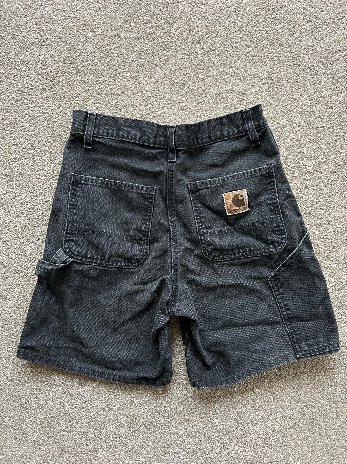 Carhartt B25 Black Shorts size 29 Above the Knee Altered