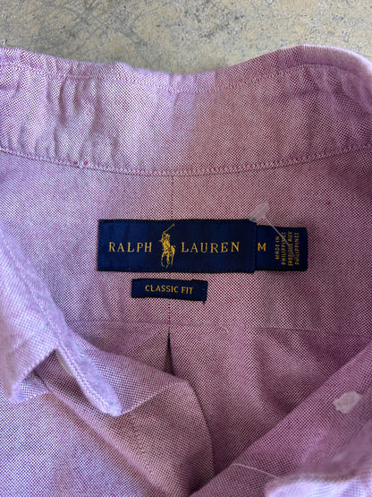 Dark pink shirt is a Polo Ralph Lauren classic fit Oxford button-down Medium
