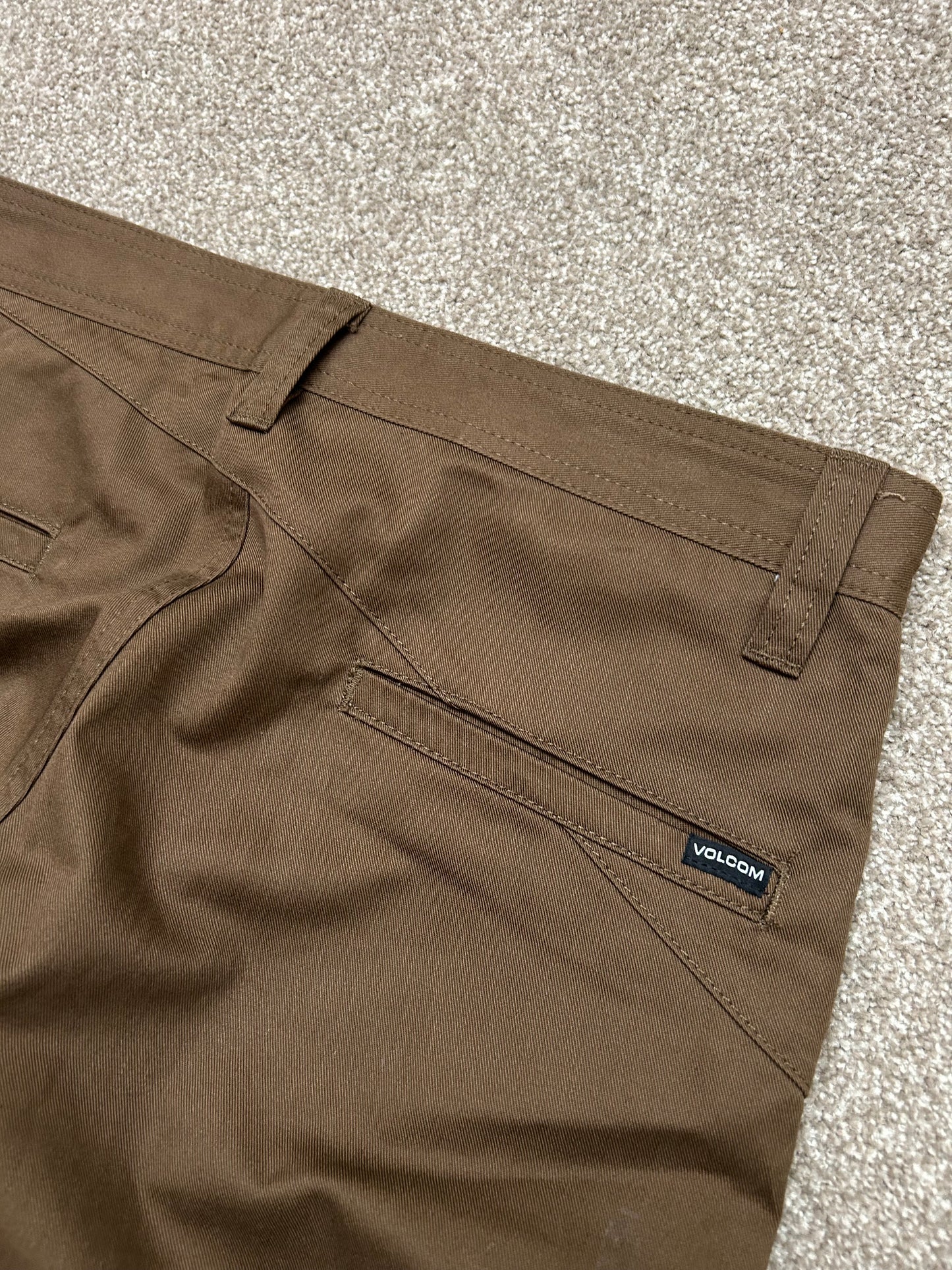 Volcom Frickin Skate Chino Pants Size 32 Choco Brown