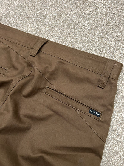 Volcom Frickin Skate Chino Pants Size 32 Choco Brown