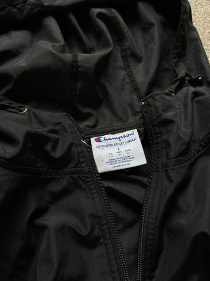 Champion Black Windbreaker Half Zip XL