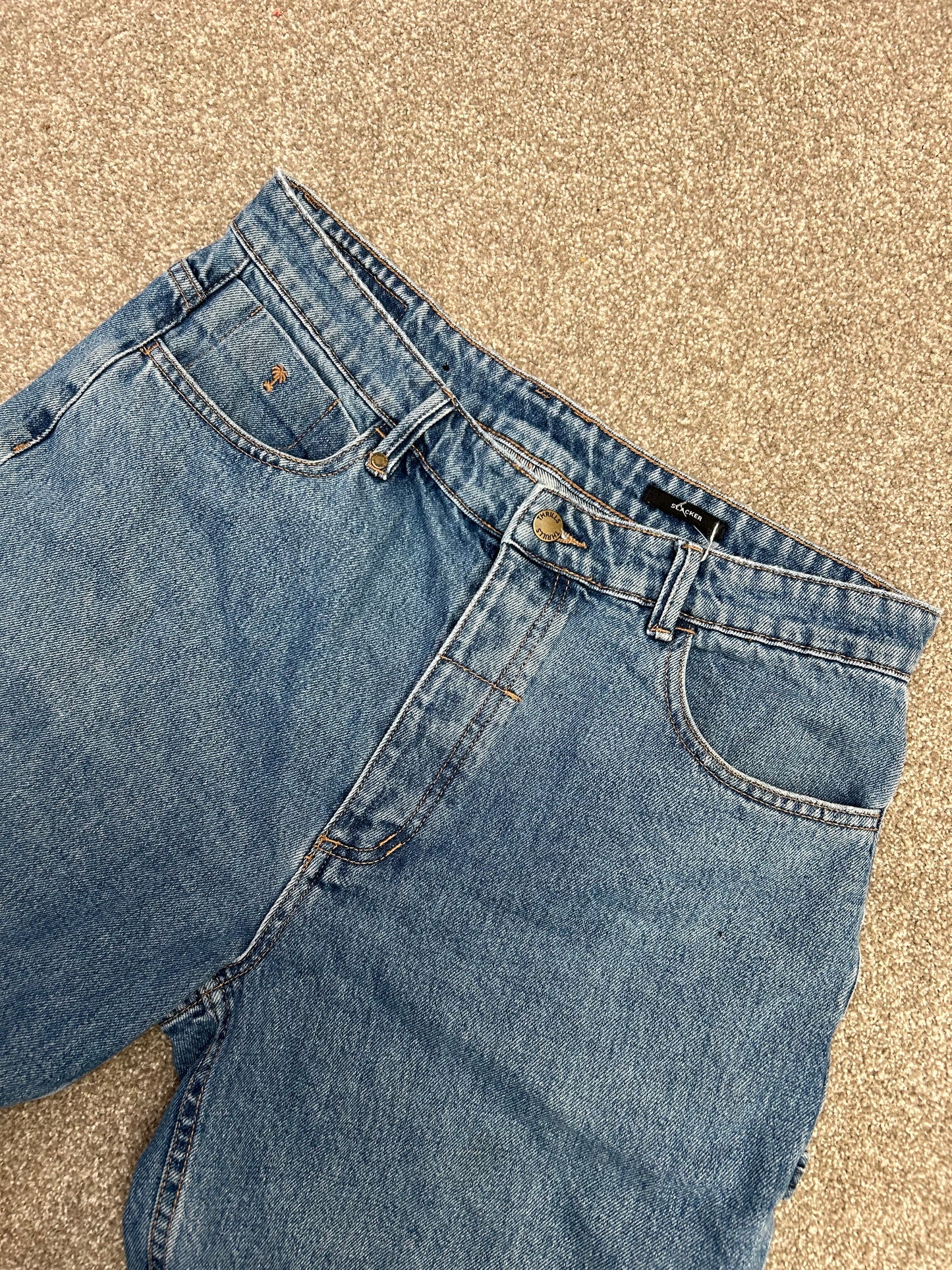 Thrills MENS SLACKER DENIM SHORTS 34