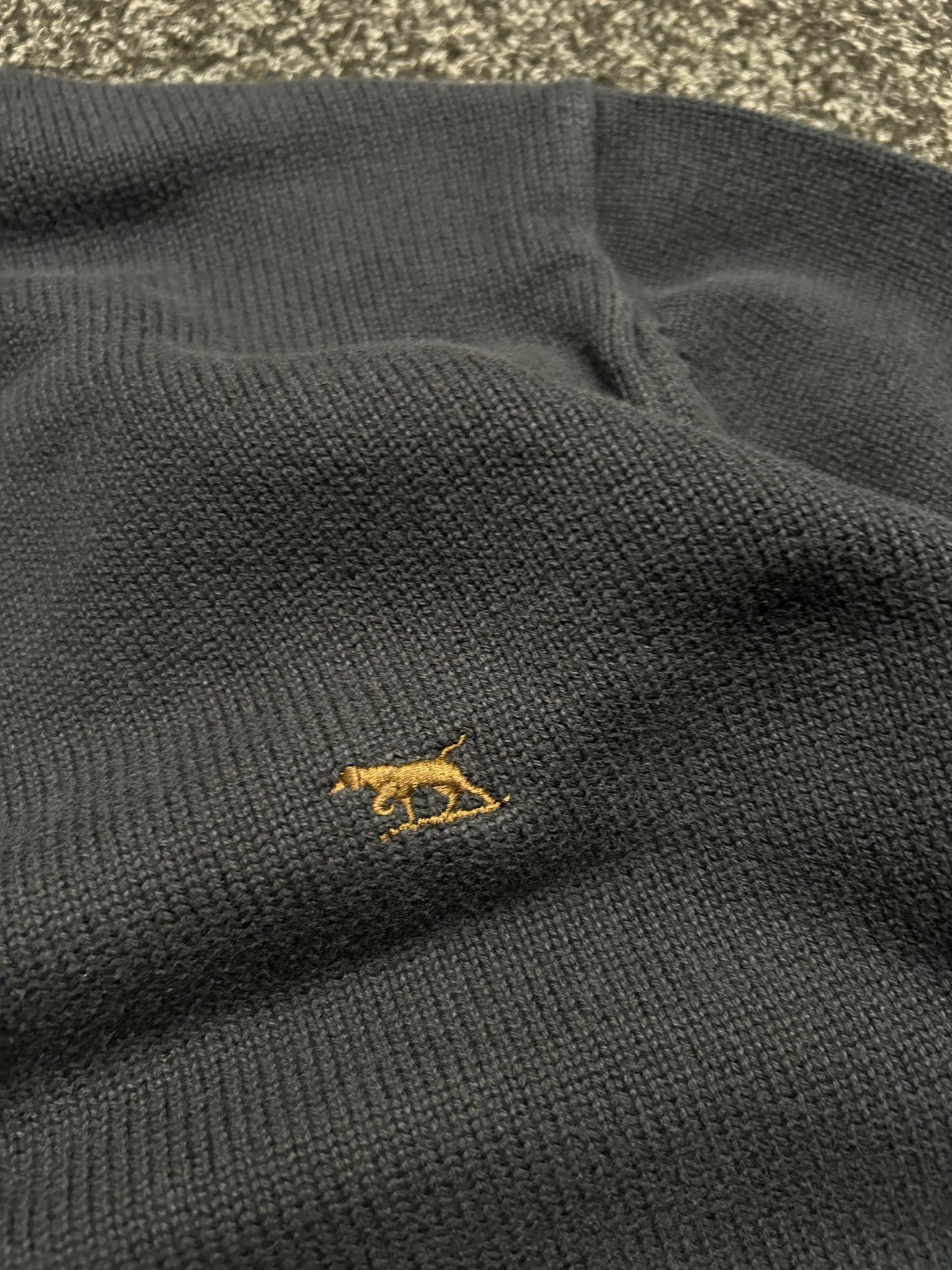 Gunn Crew Neck Sweat Knit Small Navy Blue
