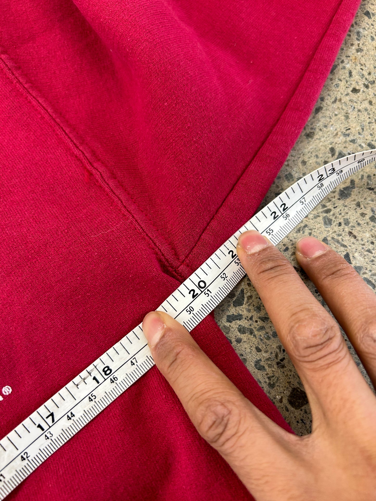 Vintage red crewneck sweatshirt features an Iowa State University graphic with the mascot Cy Medium