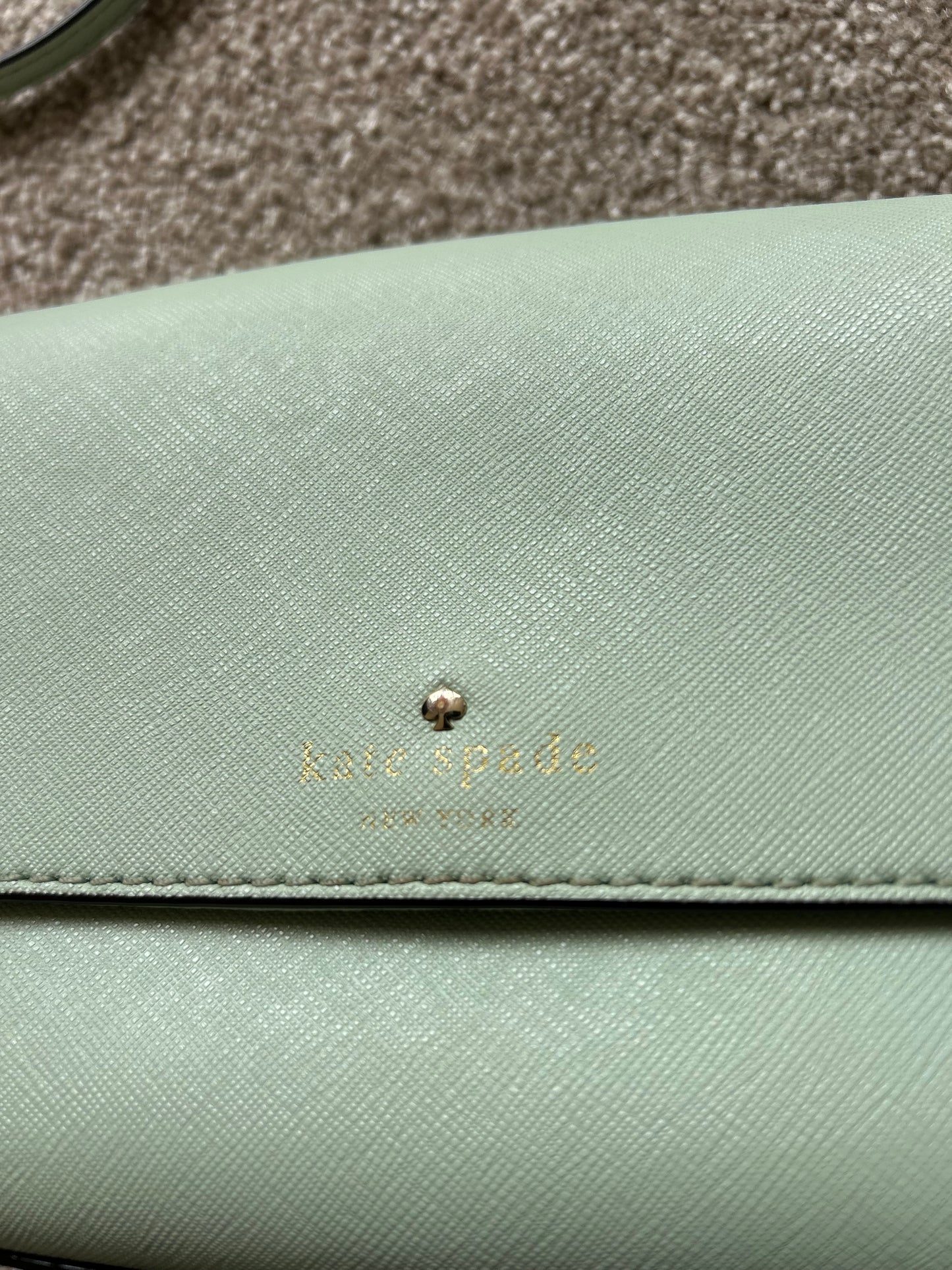 Kate Spade New York Cedar Street Magnolia crossbody bag in mint green leather