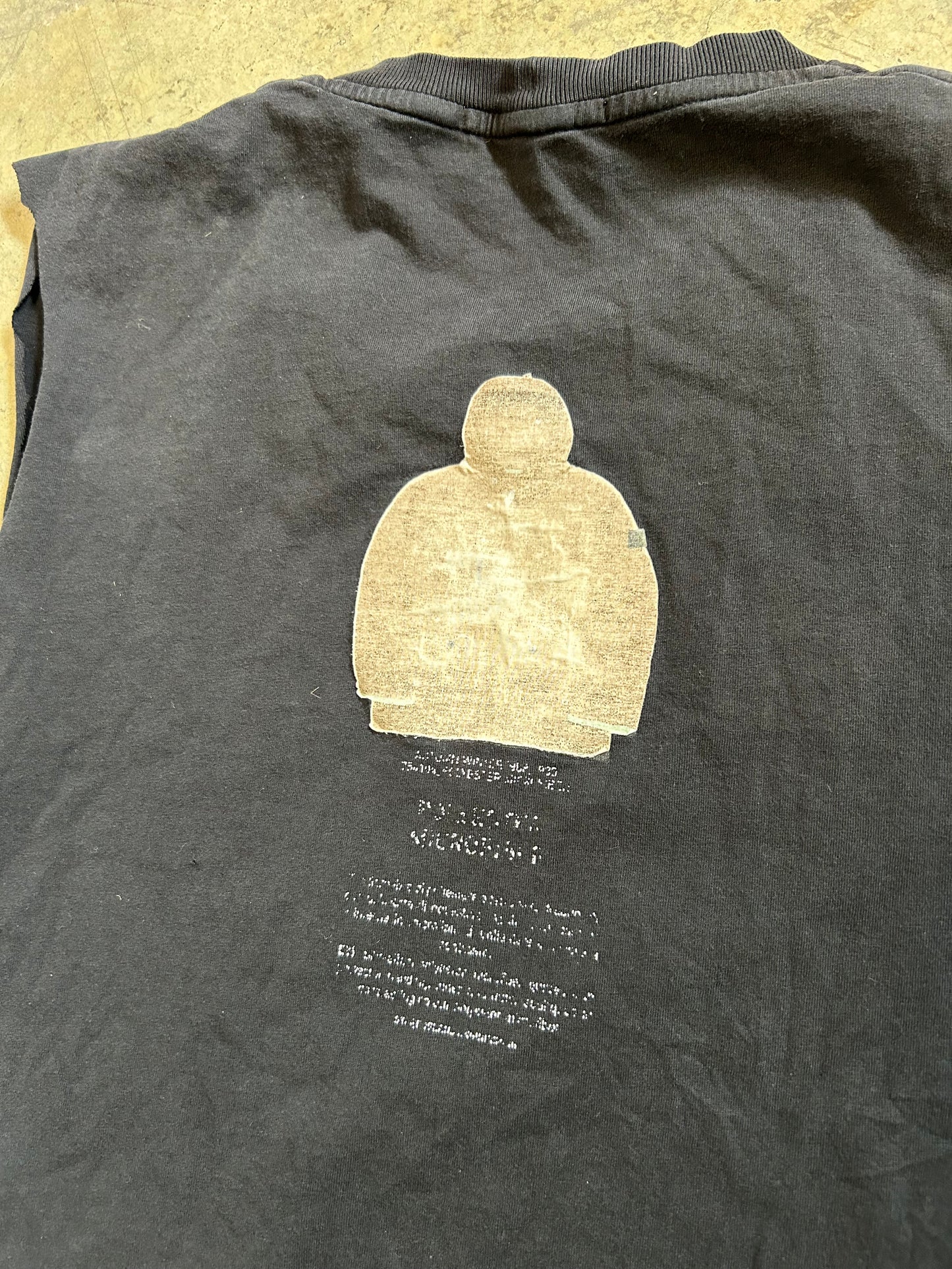 black Stone Island Archivio tank top XL Faded lots of holes