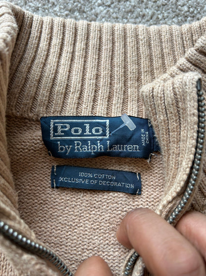 Ralph Lauren RL Quarter Zip size XXL Cream