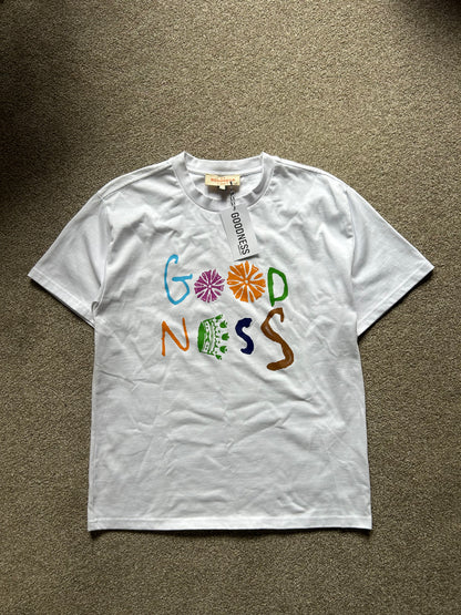 Local NZ Brand Goodness Tee White Large Deadstock