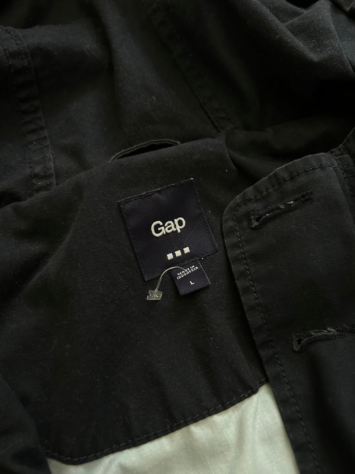 Gap Utility Jacket Navy Blue Large Coat Multipocket