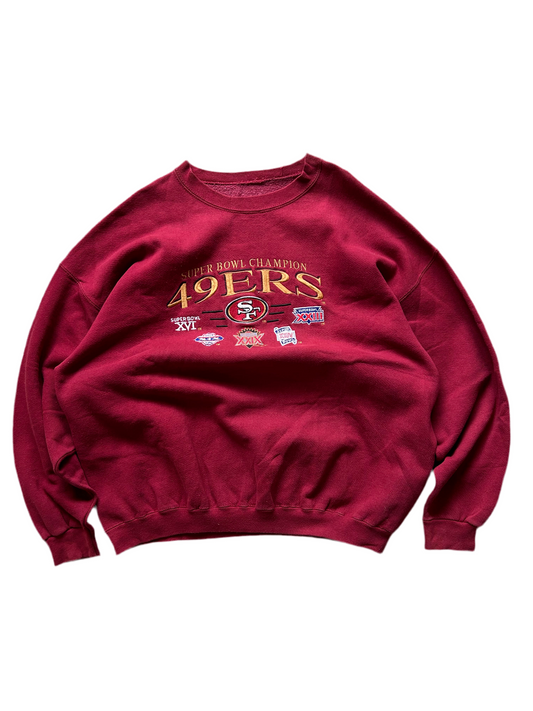 Vintage San Francisco 49ers 2XL Maroon Sweater Embroid
