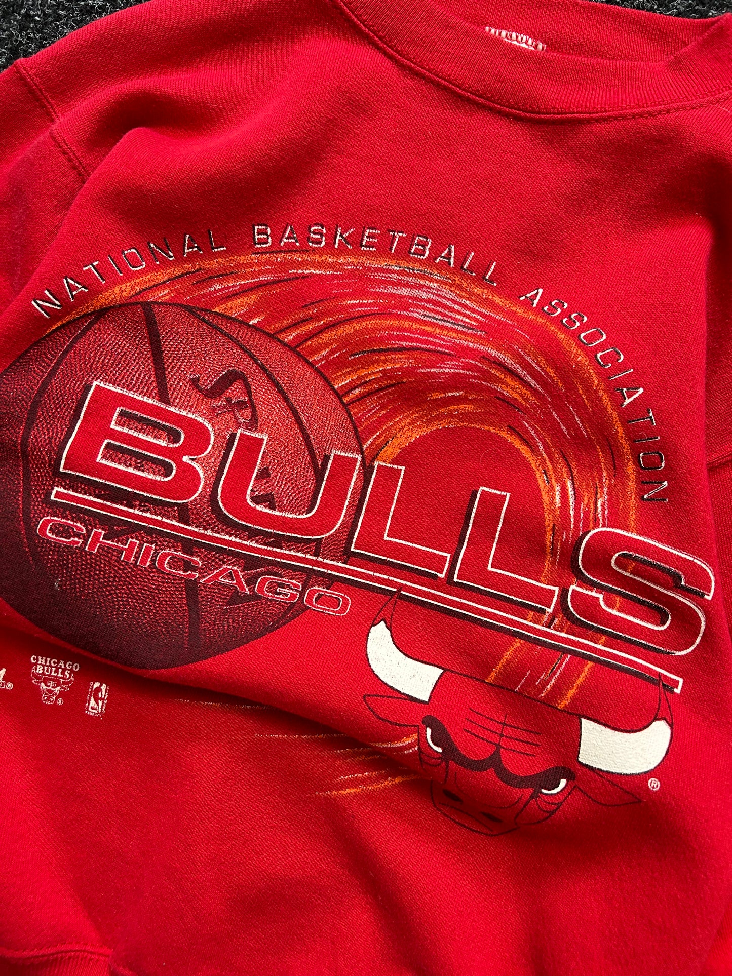Vintage Chicago Bulls Sweater Red Small Salem Tab NBA