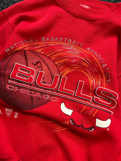 Vintage Chicago Bulls Sweater Red Small Salem Tab NBA