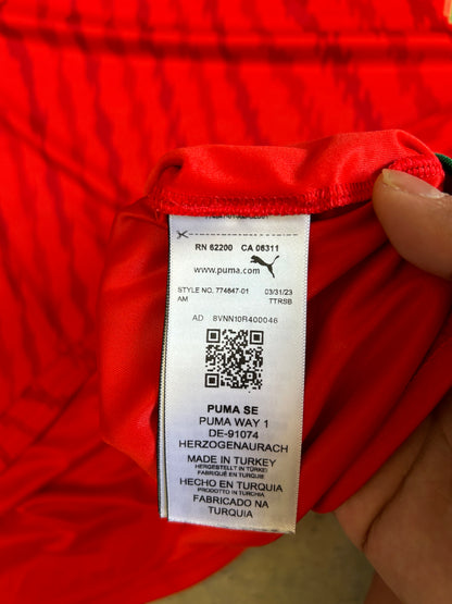 PUMA 2023-2024 Morocco WWC Home Football Soccer T-Shirt Jersey XXL Red