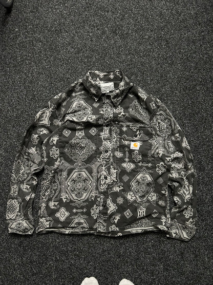 Carhartt WIP LS Verse Shirt I030766 Verse Print/Black Heavy Stone Wash XL