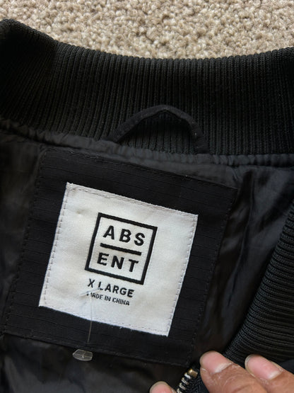 Absent black quilted bomber jacket XL