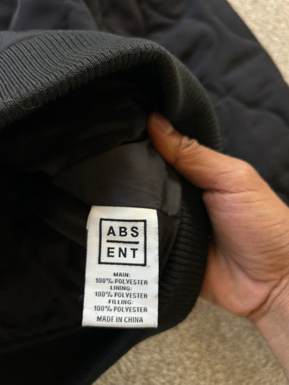 Absent black quilted bomber jacket XL