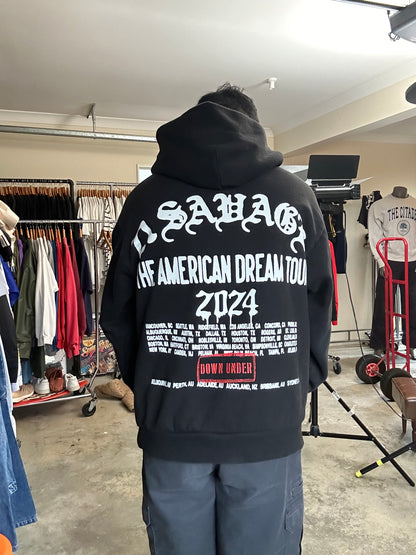 black 21 Savage "American Dream" tour hoodie from 2024 Large
