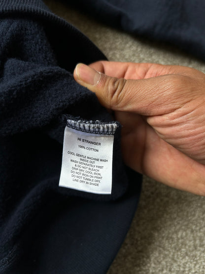 I Love Ugly Box Hood in the midnight navy Hoodie Large