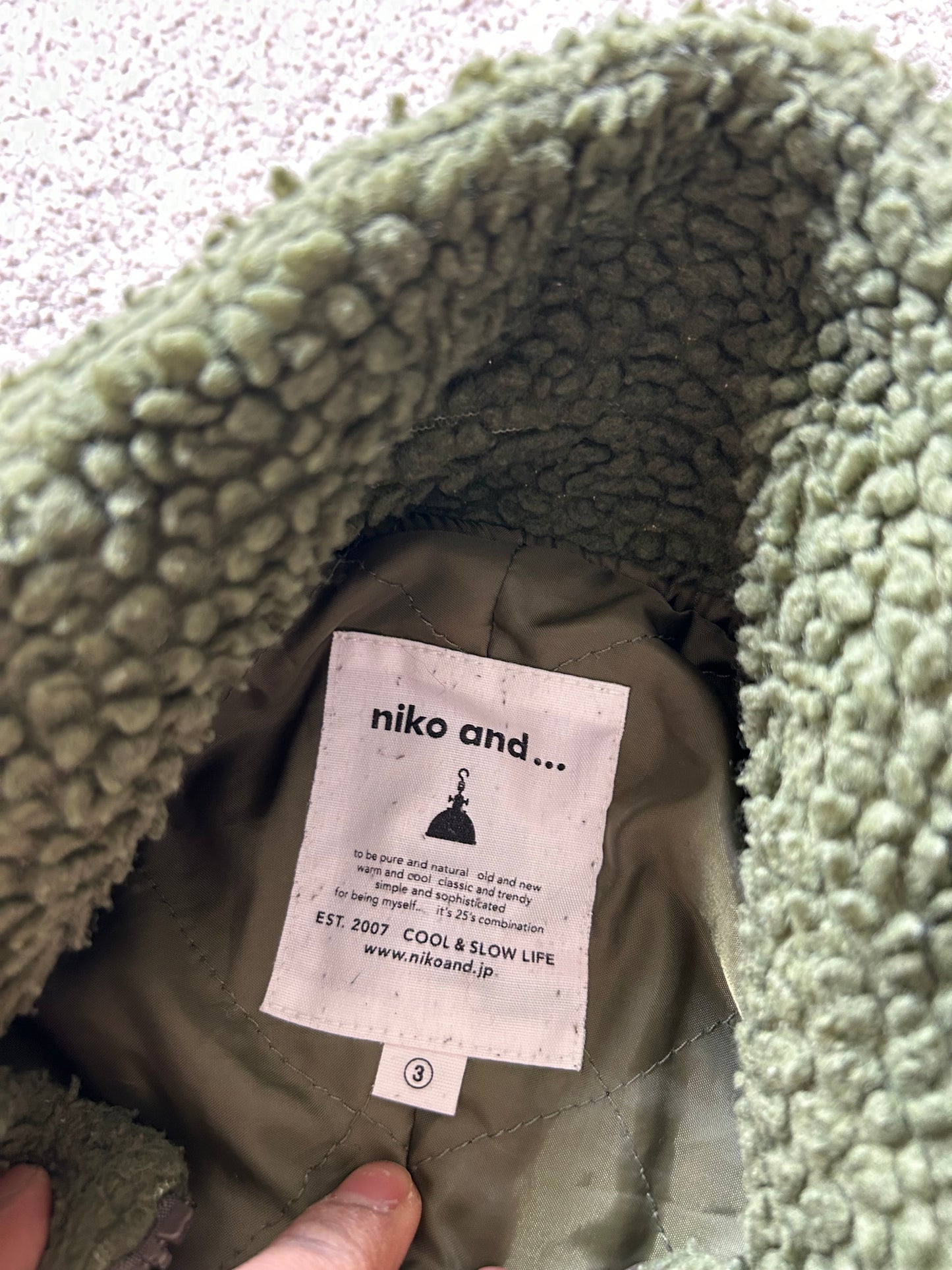 Niko And.. Fleece Jacket Olive Patchwork Medium