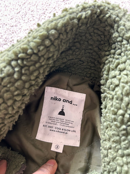 Niko And.. Fleece Jacket Olive Patchwork Medium