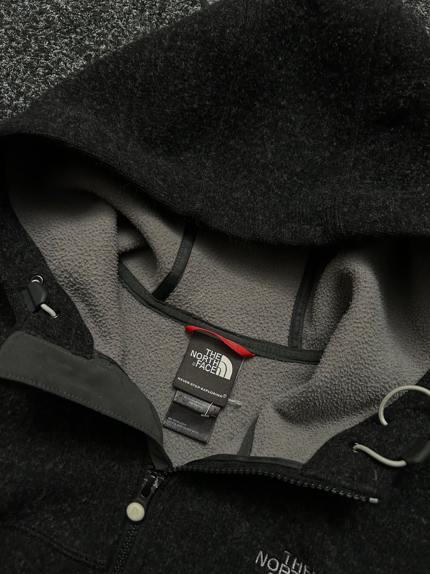 The North Face Wool Fleece Grey Hoodie Large