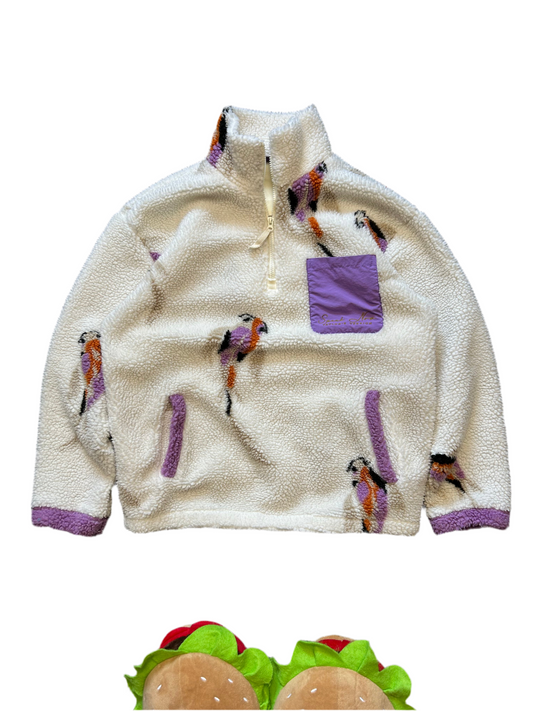 Taylor Swift Tops Taylor Swift Koi Fish Quarter Zip Sherpa Pullover Speak Now Small White