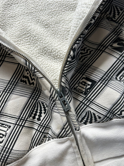 Oneill Full Zip off white Hoodie Fleece Large