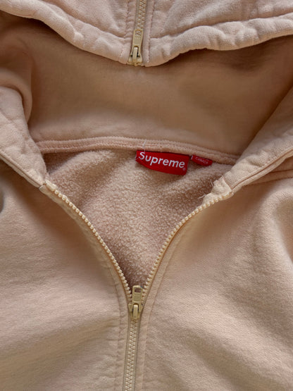 Supreme Split Hood Zip Up Sweat Peach Medium